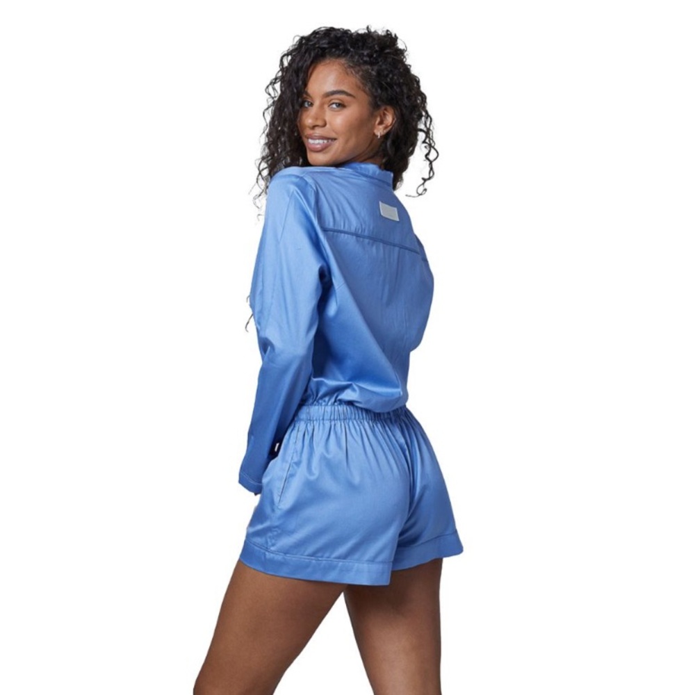 NWT Rare Rivet Utility Blue Romper Size XL‎